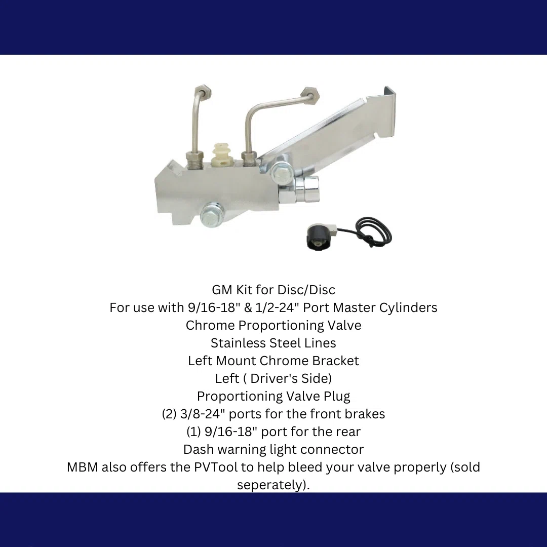 GM Left Side Prop Valve Kit. Disc_Disc - Chrome PV4CK-2